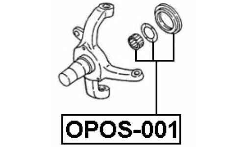 Ремкомплект поворотного кулака Febest, арт. OPOS-001