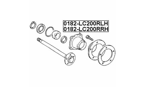 Ступица колеса Febest, задняя, арт. 0182-LC200RLH