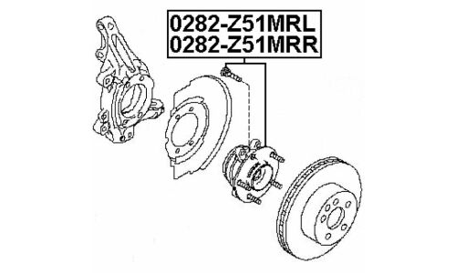 Ступица колеса Febest, передняя, арт. 0282-Z51MRR