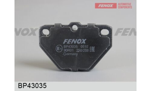 Колодки тормозные дисковые Fenox задние, комплект на ось (4 шт), арт. BP43035