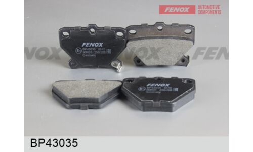 Колодки тормозные дисковые Fenox задние, комплект на ось (4 шт), арт. BP43035