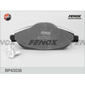 Колодки тормозные дисковые Fenox, передние, комплект на ось (4 шт), арт. BP43036