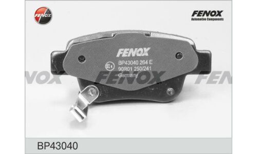 Колодки тормозные дисковые Fenox задние, комплект на ось (4 шт), арт. BP43040