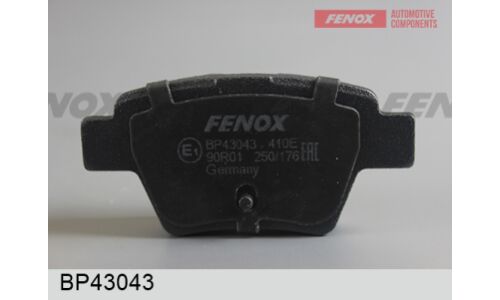 Колодки тормозные дисковые Fenox, задние, комплект на ось (4 шт), арт. BP43043