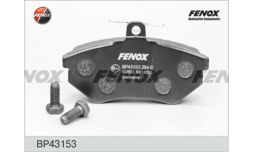 Колодки тормозные дисковые Fenox, передние, комплект на ось (4 шт), арт. BP43153