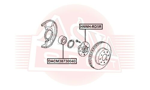 Ступица колеса Asva, для Honda CR-V, арт. HNWH-RD5R