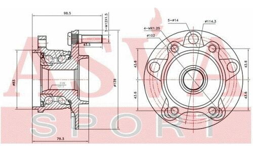Ступица колеса Asva, задняя, арт. MZWH-CX5R