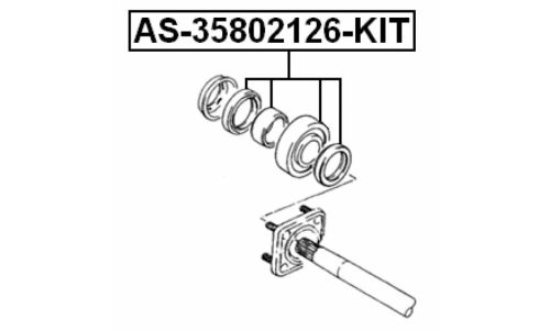 Подшипник полуоси Febest, арт. AS-35802126-KIT