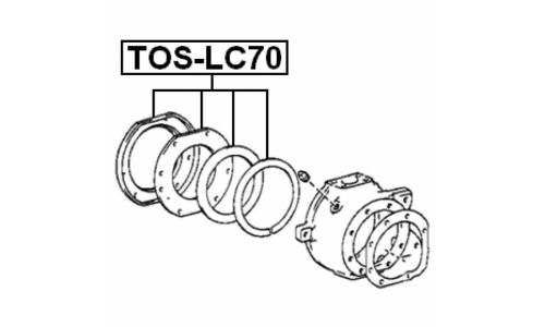 Сальник поворотного кулака Febest, арт. TOS-LC70