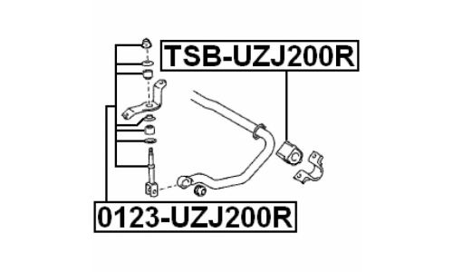 Стойка стабилизатора (линк) Febest, задняя, арт. 0123-UZJ200R