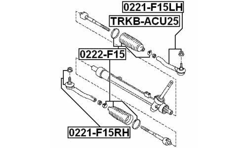Тяга рулевая Febest, арт. 0222-F15