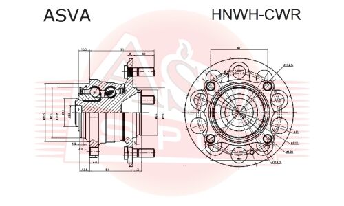 Ступица колеса Asva, задняя, арт. HNWH-CWR
