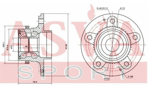 Ступица колеса Asva, арт. SYWH-NACR