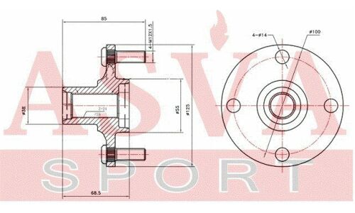 Ступица колеса Asva, арт. TYWH-NCP10F