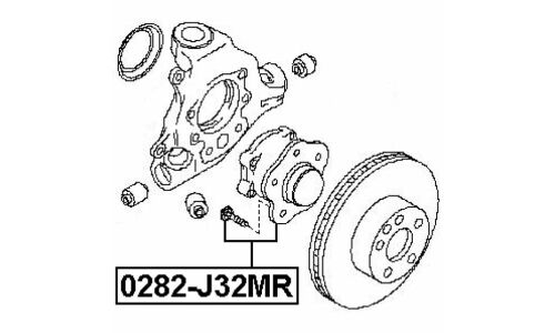 Ступица колеса Febest, задняя, арт. 0282-J32MR