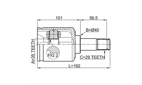 ШРУС Febest, внутренний, арт. 0311-YD2LH