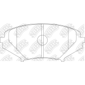 Колодки тормозные дисковые NIBK Original, передние, комплект на ось (4 шт), арт. PN5801