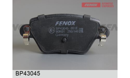Колодки тормозные дисковые Fenox, задние, комплект на ось (4 шт), арт. BP43045