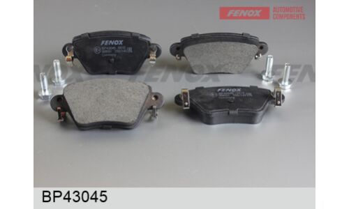 Колодки тормозные дисковые Fenox, задние, комплект на ось (4 шт), арт. BP43045