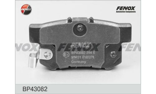 Колодки тормозные дисковые Fenox задние, комплект на ось (4 шт), арт. bp43082