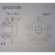 Ступица колеса GMB, передняя, арт. GH30190