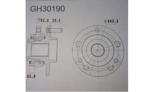 Ступица колеса GMB, передняя, арт. GH30190