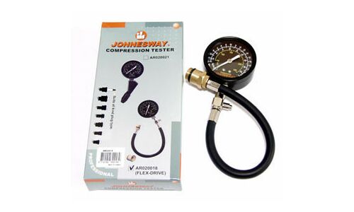 Компрессометр Jonnesway, для бензиновых двигателей, до 2.1МПа, M14, M18, шланг 325мм, арт. AR020018