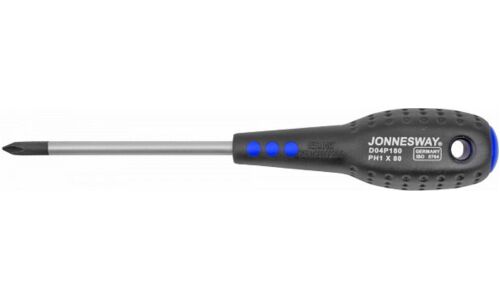Отвёртка крестовая Jonnesway, PH1x80мм, арт. D04P180