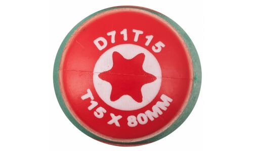 Отвёртка Torx Jonnesway, T15x80мм, магнитная, арт. D71T15