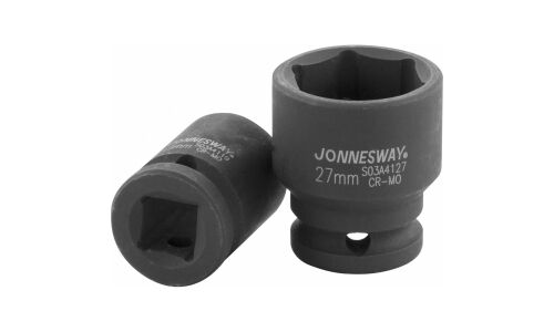 Головка торцевая ударная Jonnesway, короткая, 6-гранная, под квадрат 1/2", 14мм, арт. S03A4114
