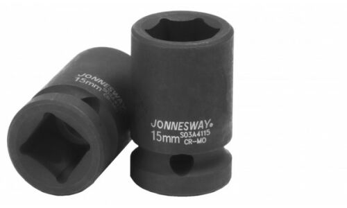 Головка торцевая ударная Jonnesway, короткая, 6-гранная, под квадрат 1/2", 15мм, арт. S03A4115