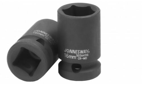 Головка торцевая ударная Jonnesway, короткая, 6-гранная, под квадрат 1/2", 16мм, арт. S03A4116