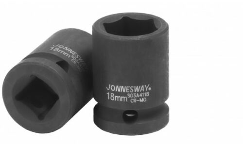 Головка торцевая ударная Jonnesway, короткая, 6-гранная, под квадрат 1/2", 18мм, арт. S03A4118