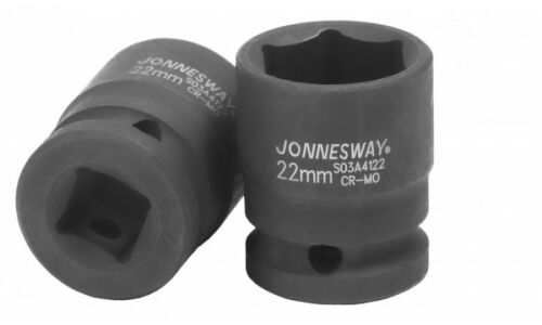Головка торцевая ударная Jonnesway, короткая, 6-гранная, под квадрат 1/2", 22мм, арт. S03A4122