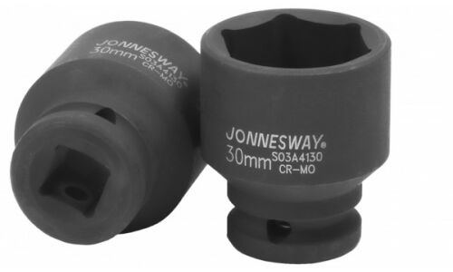 Головка торцевая ударная Jonnesway, короткая, 6-гранная, под квадрат 1/2", 30мм, арт. S03A4130