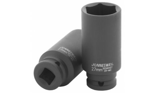 Головка торцевая ударная Jonnesway, длинная, 6-гранная, под квадрат 1/2", 27мм, арт. S03AD4127