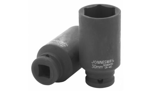 Головка торцевая ударная Jonnesway, длинная, 6-гранная, под квадрат 1/2", 30мм, арт. S03AD4130