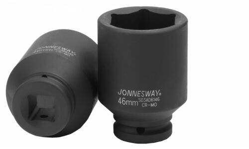 Головка торцевая ударная Jonnesway, длинная, 6-гранная, под квадрат 3/4", 46мм, арт. S03AD6146
