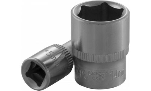 Головка торцевая Jonnesway, короткая, 6-гранная, под квадрат 1/4", 7мм, арт. S04H2107