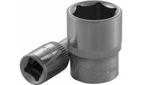 Головка торцевая Jonnesway, короткая, 6-гранная, под квадрат 1/4", 11мм, арт. S04H2111
