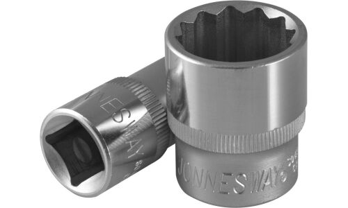 Головка торцевая Jonnesway, короткая, 12-гранная, под квадрат 1/2", 17мм, арт. S04H4917