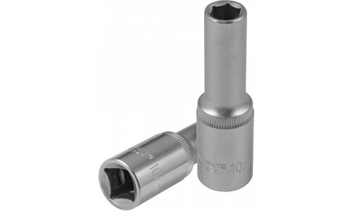 Головка торцевая Jonnesway, длинная, 6-гранная, под квадрат 1/2", 10мм, арт. S04HD4110