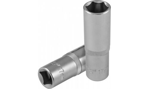Головка торцевая Jonnesway, длинная, 6-гранная, под квадрат 1/2", 17мм, арт. S04HD4117