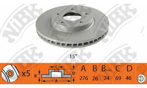 Диск тормозной NiBK
