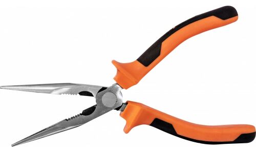 Длинногубцы прямые с двухкомпонентными рукоятками, 200 мм Ombra, арт. 420108