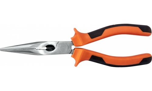 Длинногубцы прямые с двухкомпонентными рукоятками, 200 мм Ombra, арт. 420108