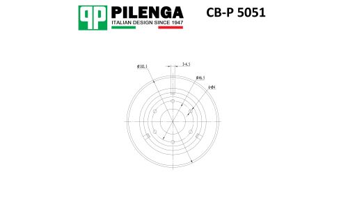 Опора амортизатора Pilenga, передняя, правая/левая, арт. CB-P 5051