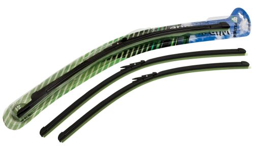 Щётки стеклоочистителя Pilenga 650мм (26") + 600мм (24") бескаркасные, всесезонные, со спойлером, для леворульных авто, крепление Pinch Tab, комплект 2 шт, арт. WB-P 6065 PT