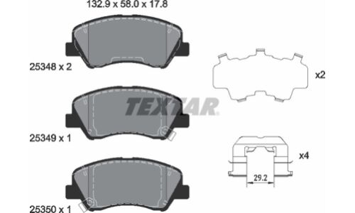 Колодки тормозные Textar дисковые, арт. 2534801