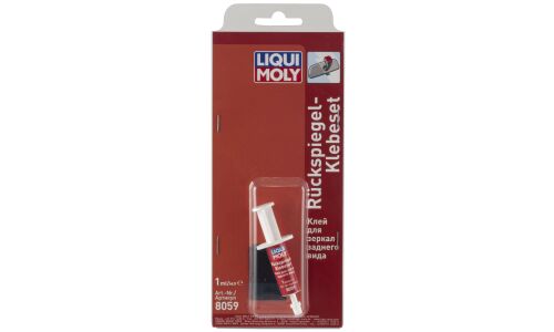 Клей для зеркал заднего вида Liqui Moly Ruckspiegel-Klebe-Set, анаэробный, (+нейлоновая сетка), туба 1мл, арт. 8059